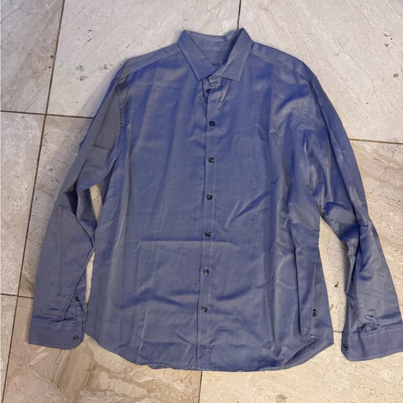 Armani Collezioni Blue Button Down Dress Shirt Size XXL - Picture 1 of 5